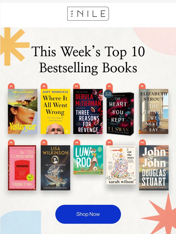 Discover This Week’s Top 10 Bestsellers
