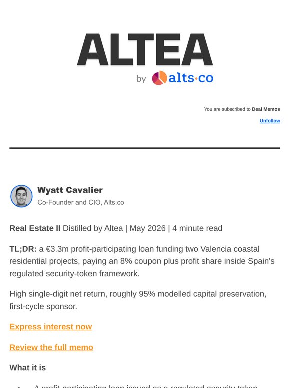 🇪🇸 Real Estate II - Investor Deal Memo