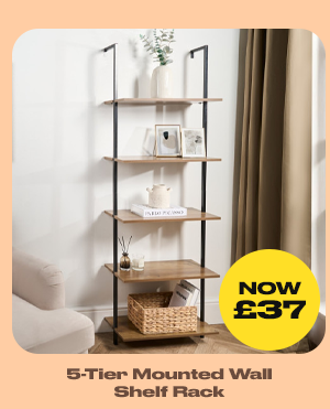 5-Tier Mounted Wall Shelf Rack