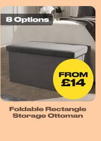 Foldable Rectangle Storage Ottoman