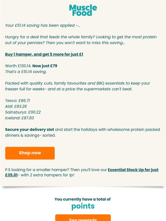 Your £51.14 saving has been applied —...