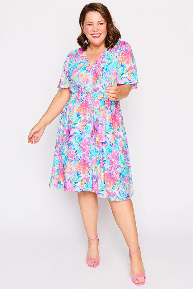 Image of Jaz Rainbow Bloom Dress