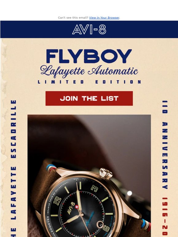 Introducing the Flyboy Lafayette Limited Edition 💙🤍❤️