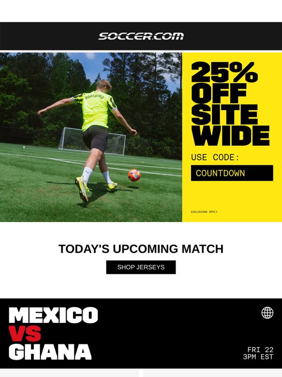 💰 25% OFF Sitewide ⚽