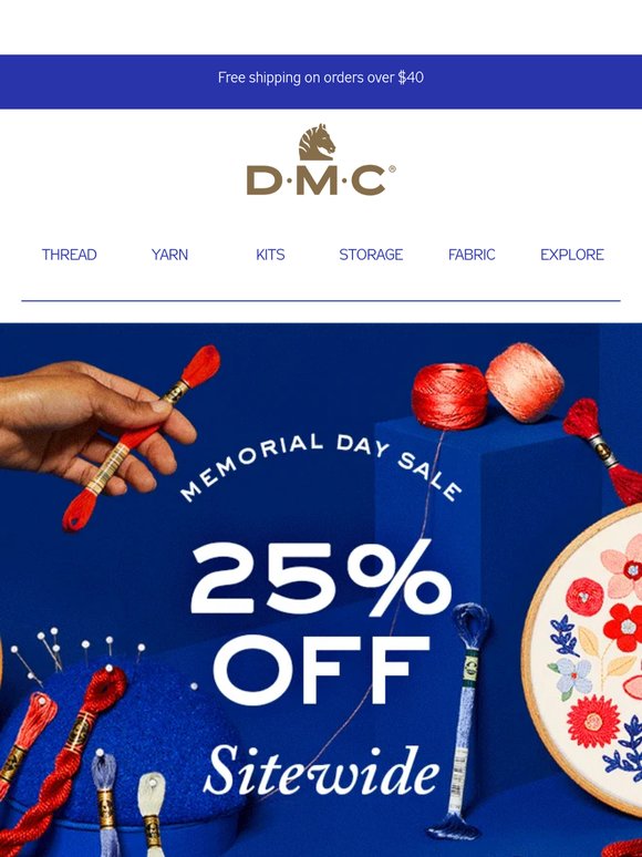 Memorial Day Sale: 25% Off Sitewide