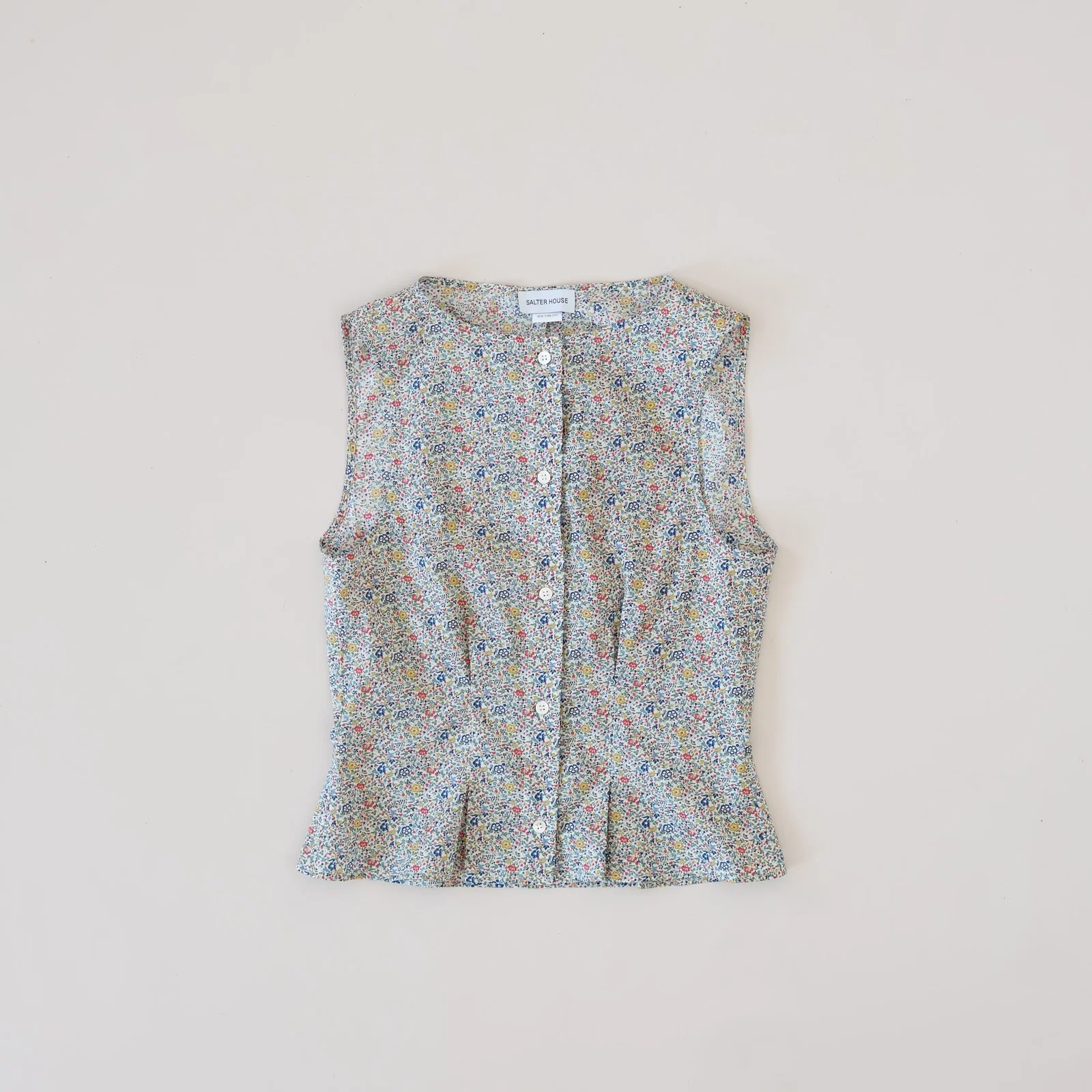 Image of Sleeveless Buttondown Shirt, Liberty Floral