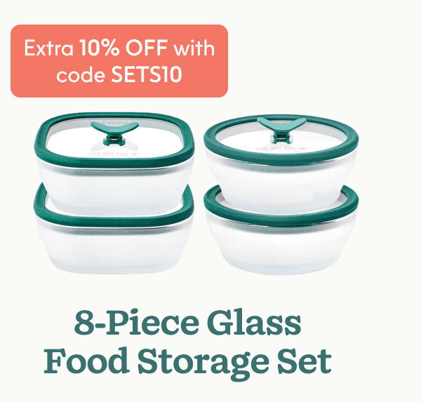 8-Piece Glass Food Storage Set