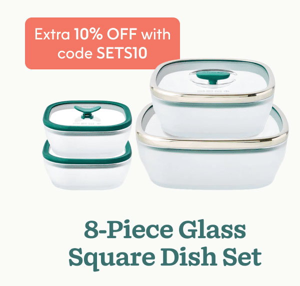 8-Piece Glass Square Dish Set 