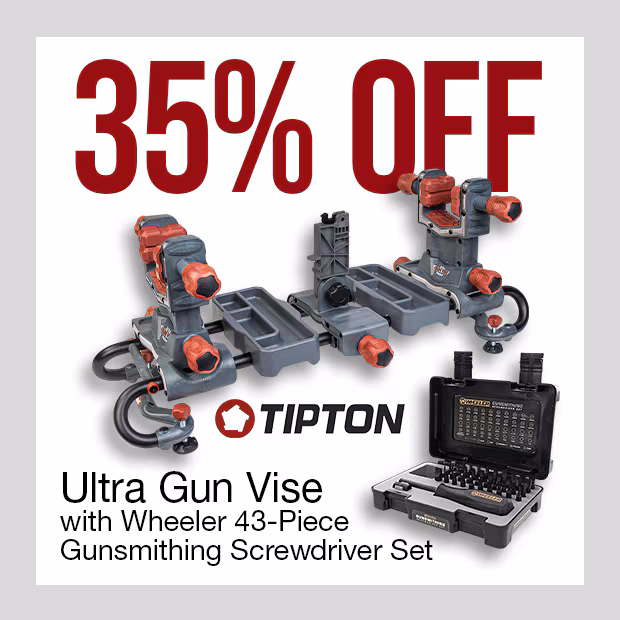 Tipton Ultra Gun Vise with Wheeler 43-Piece Gunsmithing Screwdriver Set