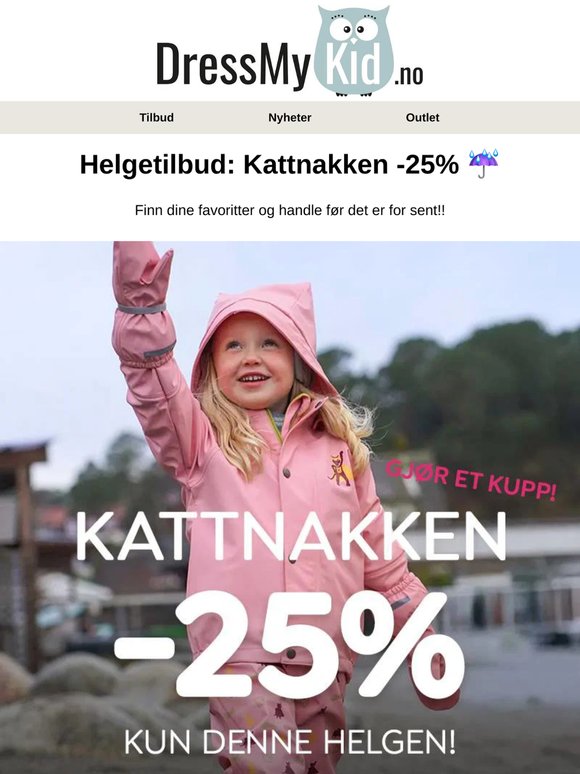 NÅ! -25% på KATTNAKKEN 💥☔