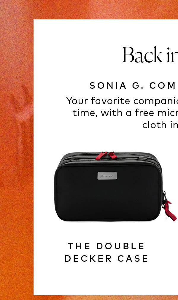 Your favorite companion cases are back—this time, with a free microfiber cleaning cloth included. Shop the Sonia G. The Double Decker Case at Beautylish.com