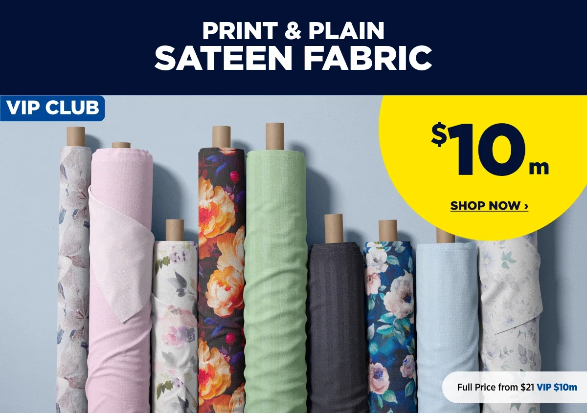 PRINT & PLAIN SATEEN FABRIC