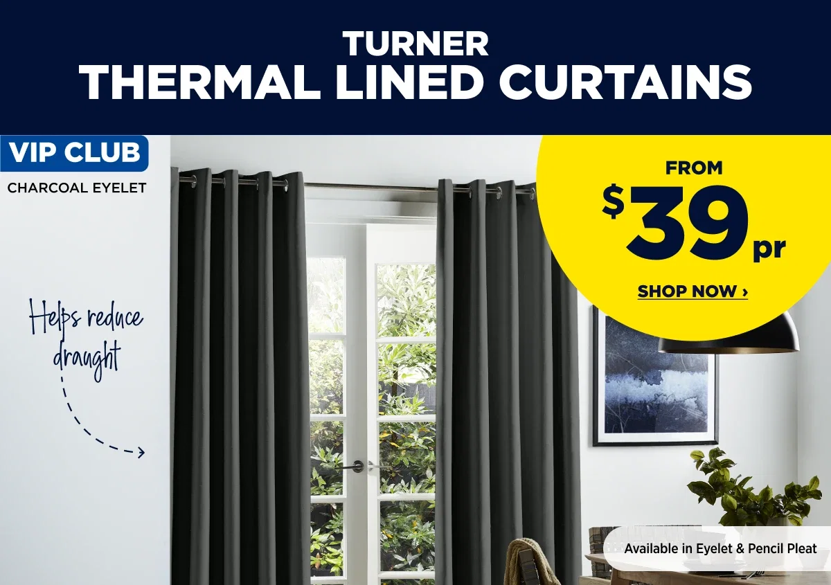 TURNER THERMAL LINED CURTAINS