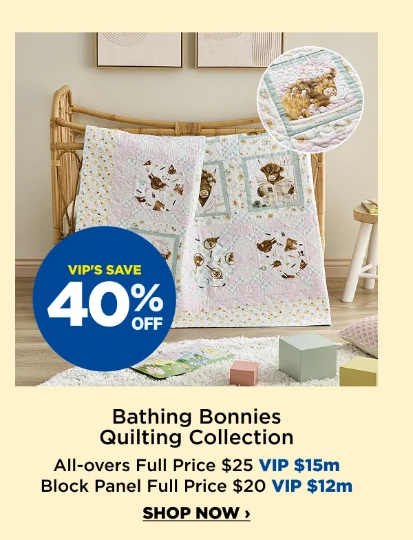 Bathing Bonnies Quilting Collection