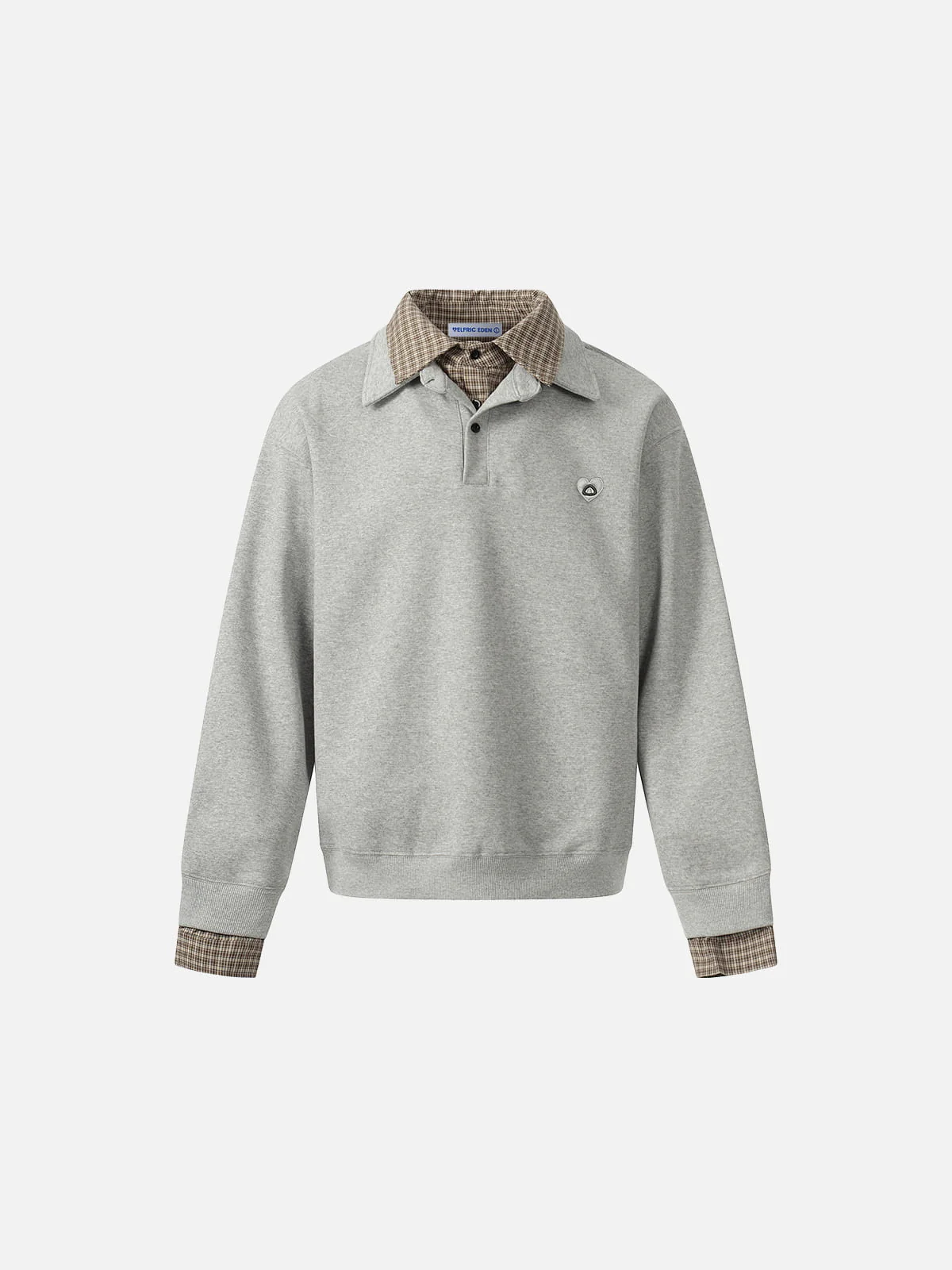 Aelfric Eden Boxy Plaid Collar Sweatshirt