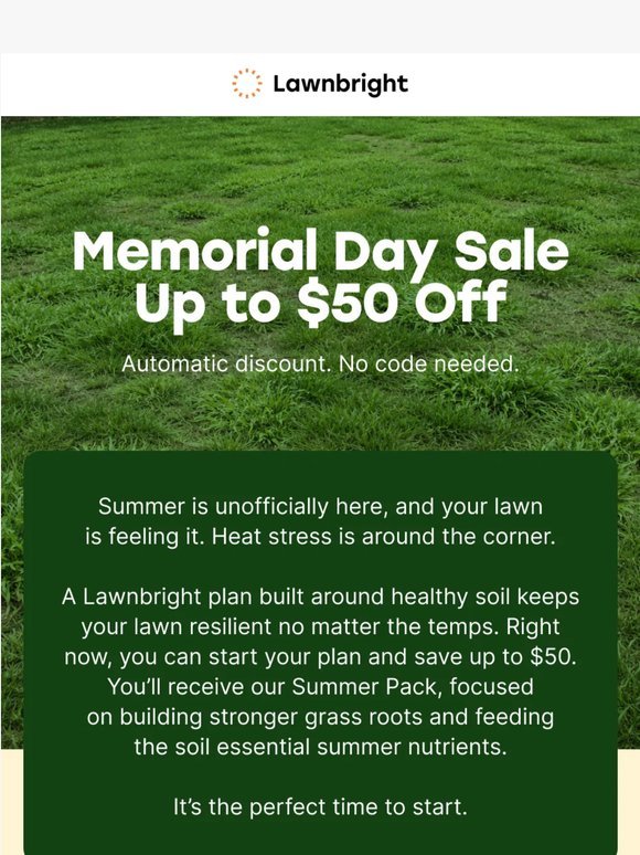 Memorial Day Sale: $20 off $100, $50 off $200
