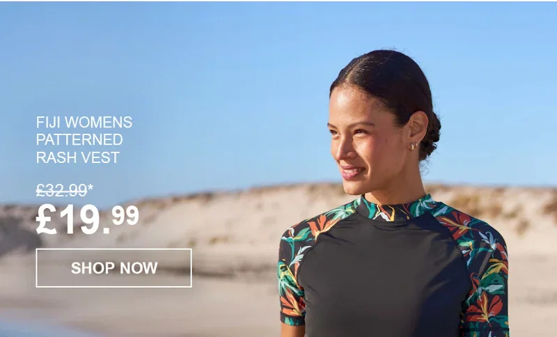 Fiji Womens Patterned Rash Vest
