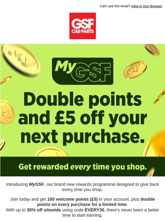 🎁 Get £5 + Double Points with MyGSF