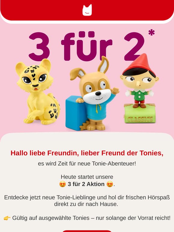 3 für 2 Tonies - nur für kurze Zeit 🎉