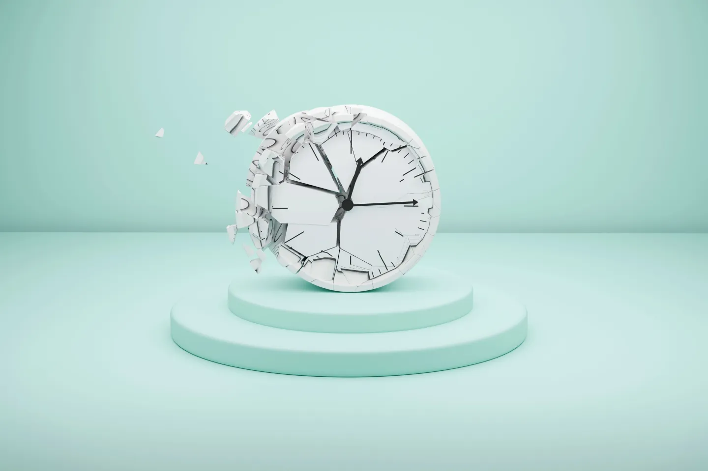 A disintegrating clock | Wong Yu Liang/Getty Images