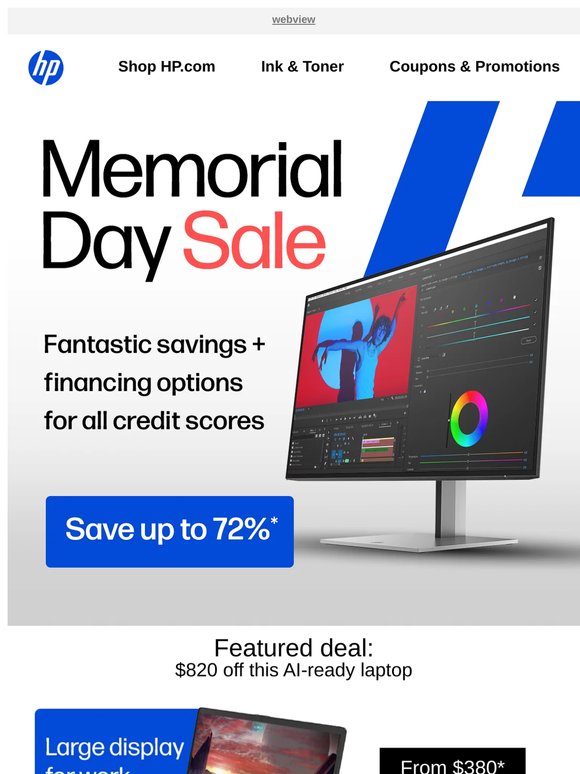 Today only: Save $820 on an AI-ready laptop.