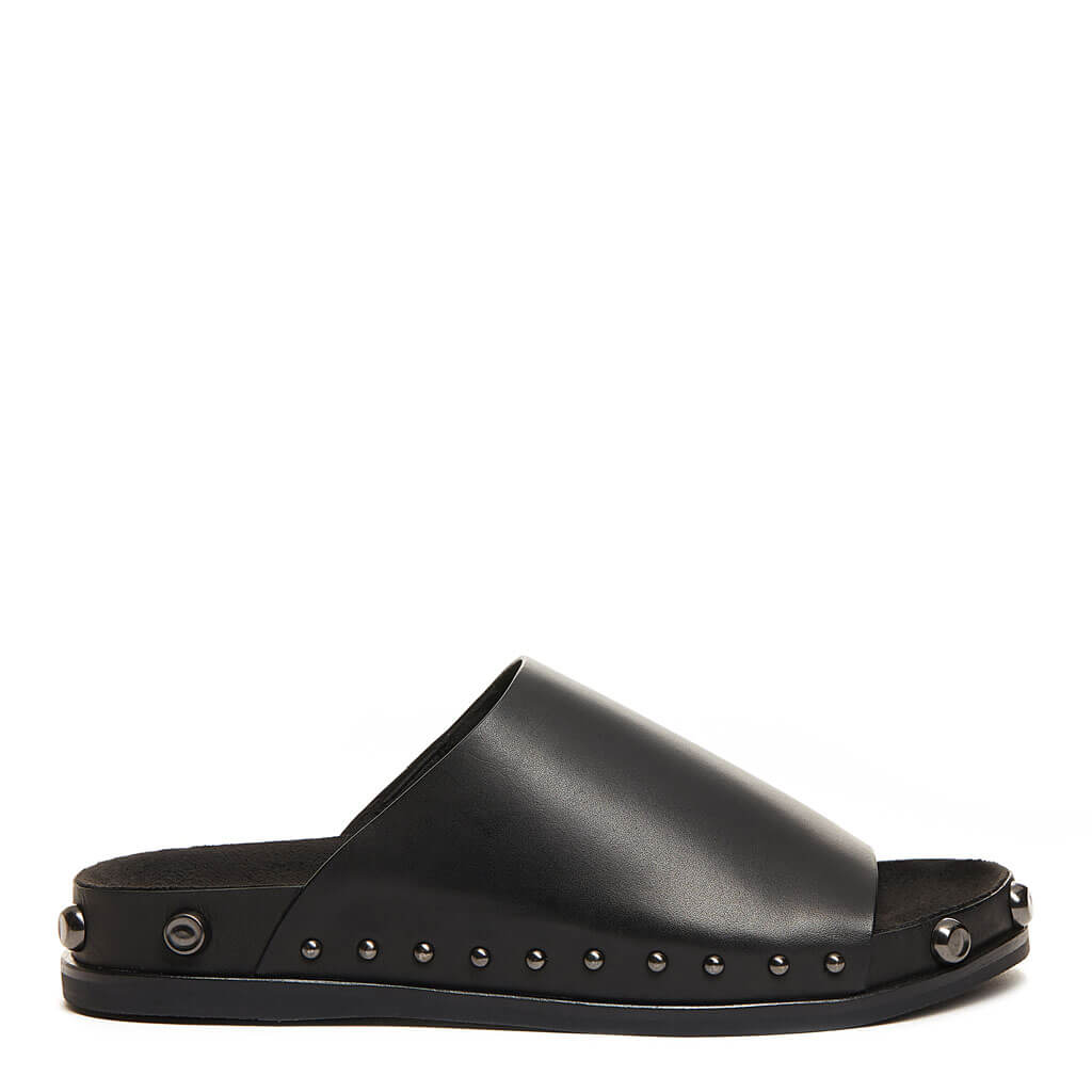 Image of Squish Black Stud Slide Sandals