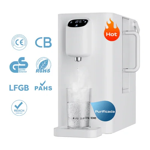 Ciarra x Susgreenable Dispensador de Agua por Ósmosis Inversa 4-en-1 – Agua Caliente Instantánea en 3s, Sin Instalación, Eficiencia 3:1, SGIWDR04-W