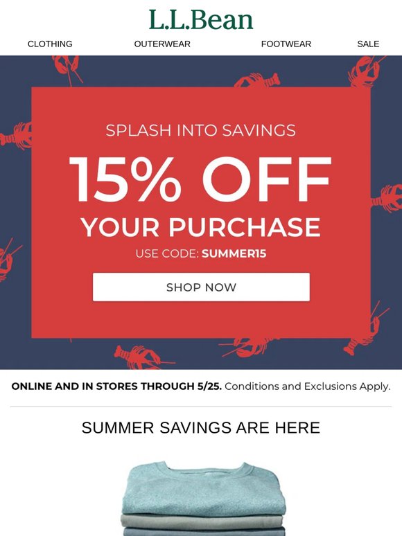 Code: SUMMER15