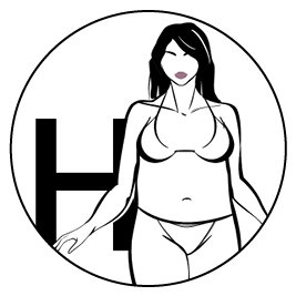 Skizze mit Frauenfigur in H-Figurform und Link in Kleider für H-Figurtypen