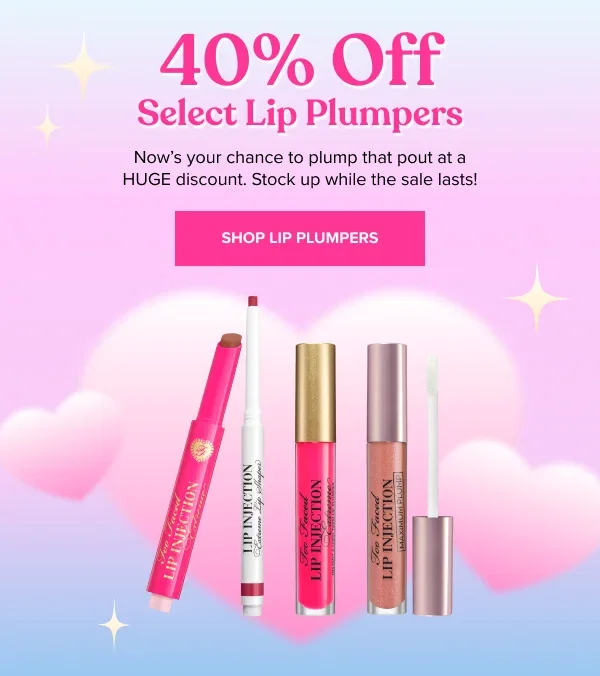 40% Off Select Lip Plumpers