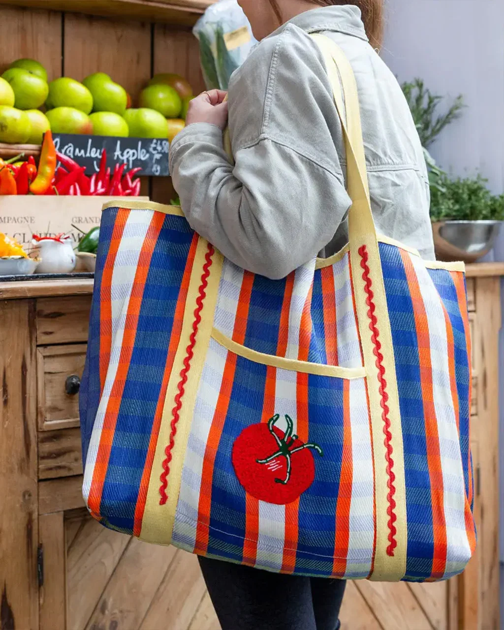 Image of Bon Appétit Recycled Plastic Tote Bag - Tomato