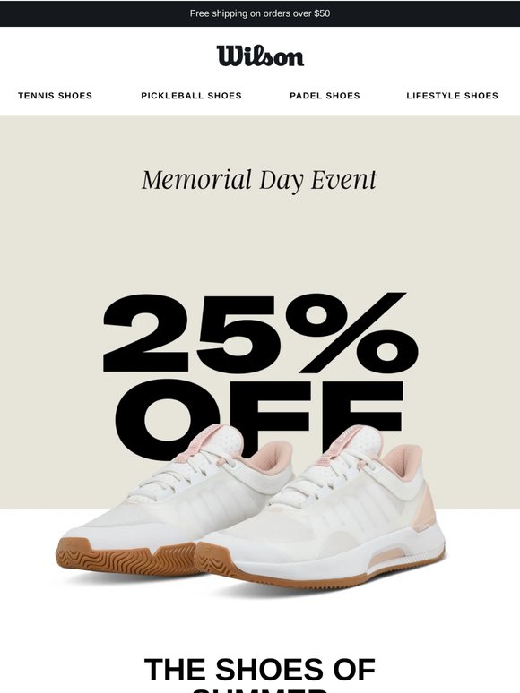 Yep, even those shoes are 25% off
