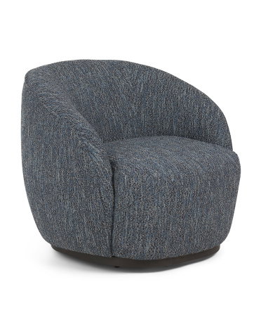 31.5X31 Swivel Andrea Accent Chair, Polyester