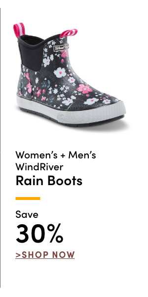 Women's + Men's WindRiver Rain Boots Save 30%