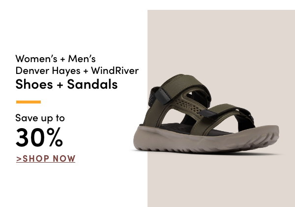 COPY UPDATED APR 29: Women's + Men's Denver Hayes +  WindRiver Shoes & Sandals Save up to 30%