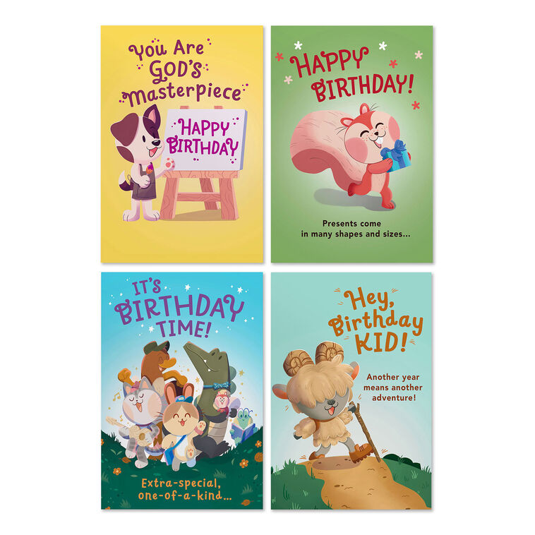 God Made Just One Assorted Birthday Cards for Kids, Box of 12