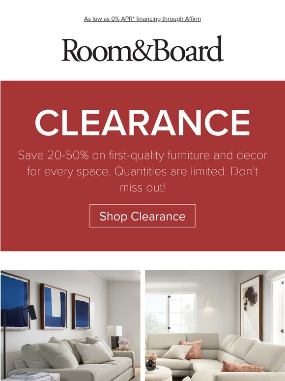 Shop clearance now—quantities are limited