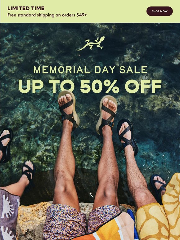 🦎 Memorial Day Sale is on! Enjoy up to 50% off