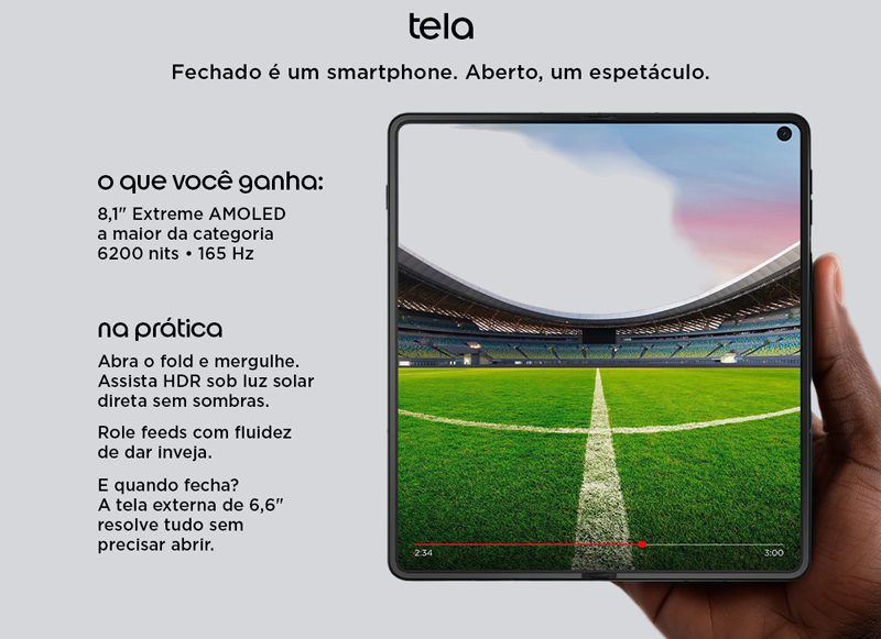 Extreme AMOLED a maior da categoria 6200 nits