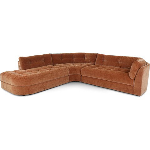 Juniper Ginger Orange 3 Piece Sectional