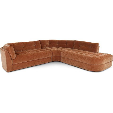Juniper Ginger Orange 3 Piece Sectional