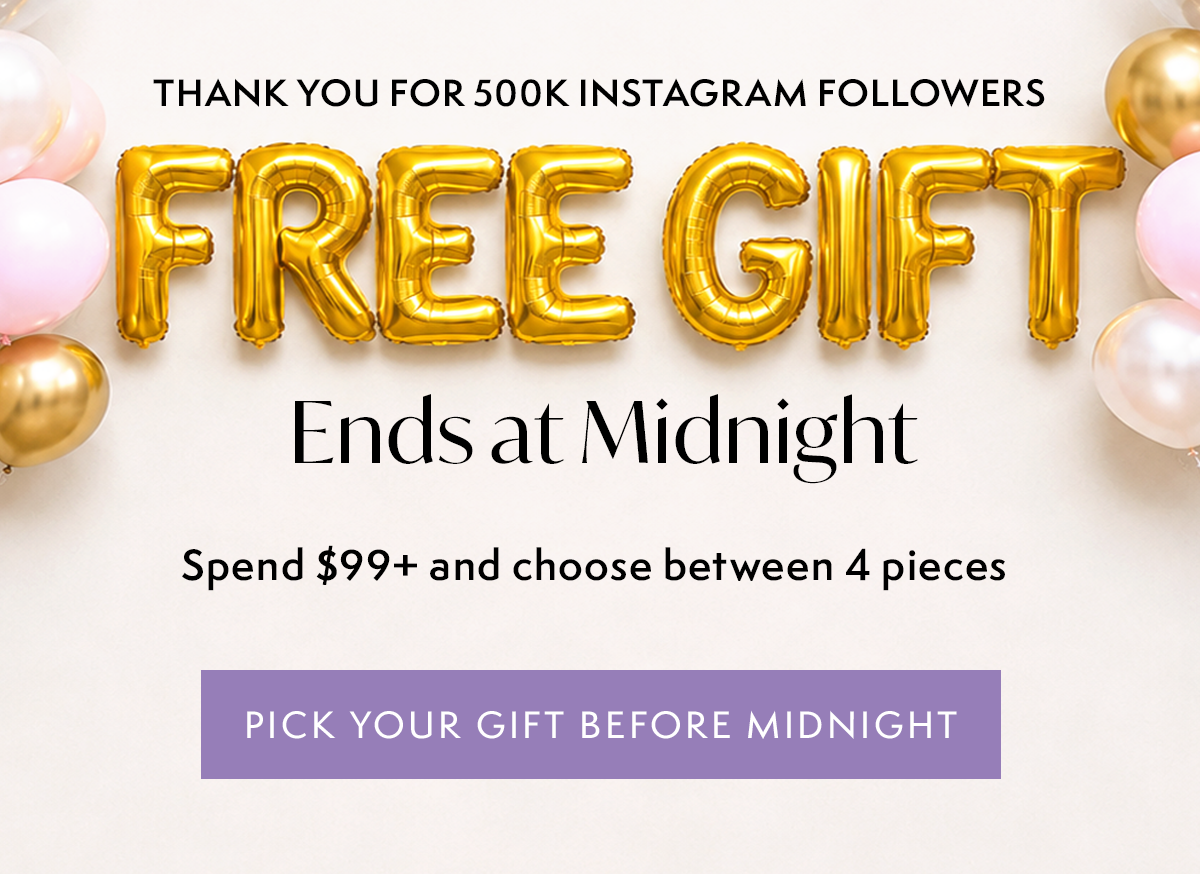 THANK YOU for 500k: Free Gift Ends at Midnight