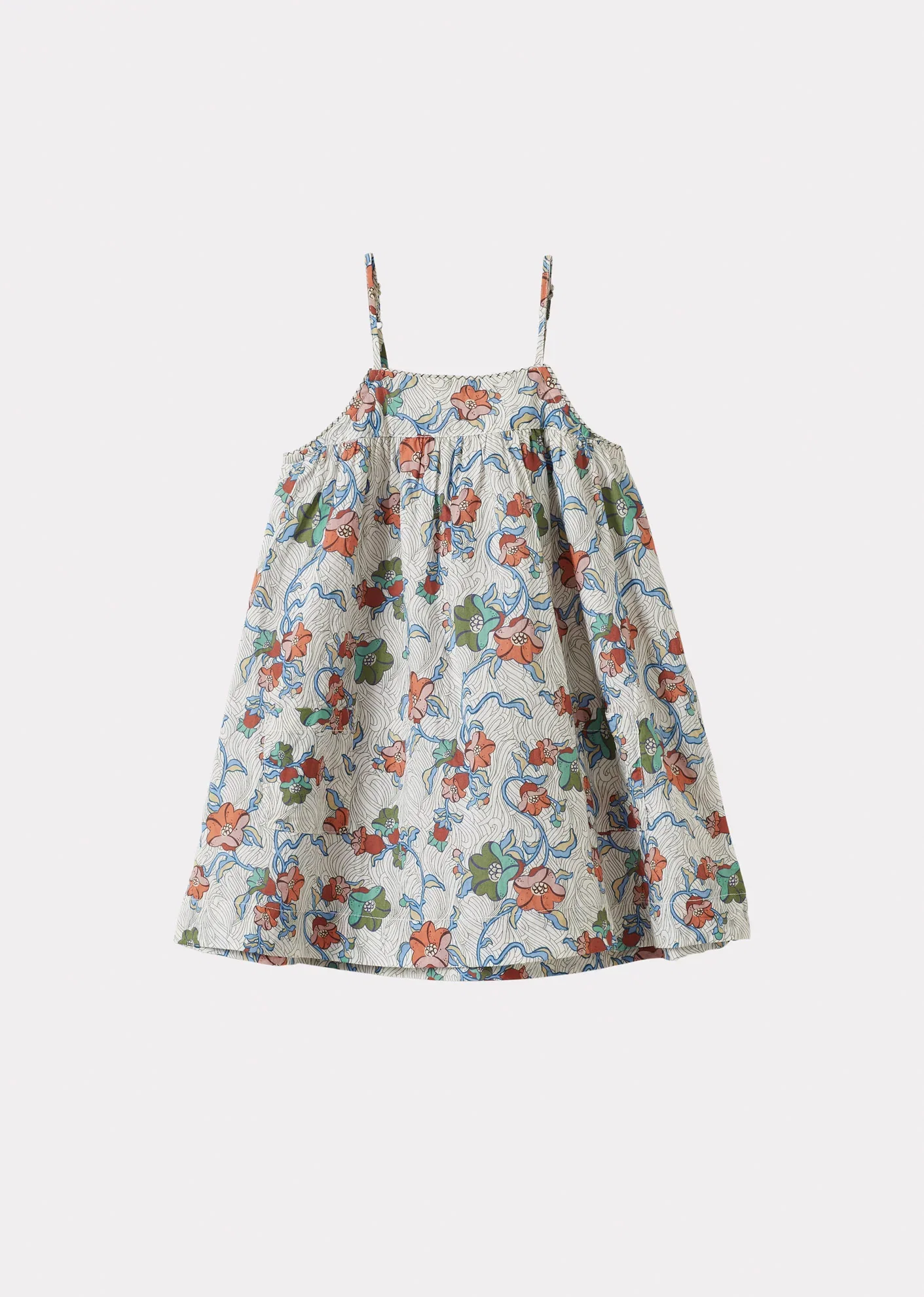 Image of IBERA BABY GIRL'S COTTON DRESS - LIBERTY JUDY JANE PRINT