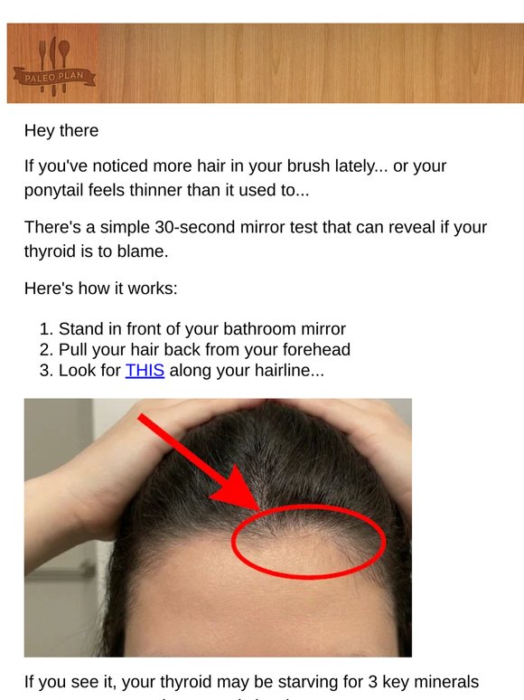 Check your hairline for THIS