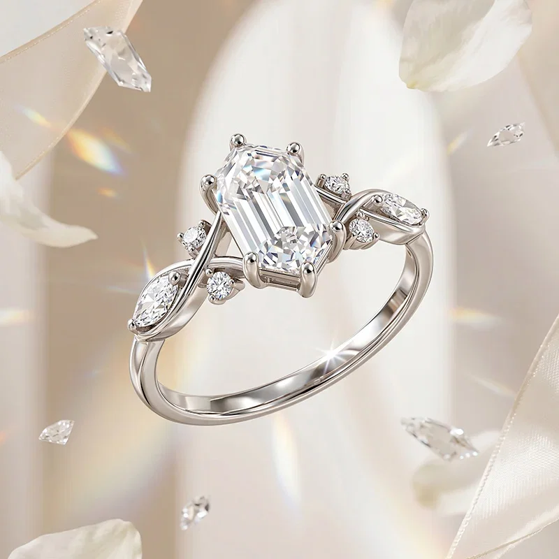 Custom Infinity Elongated Hexagon Engagement Ring