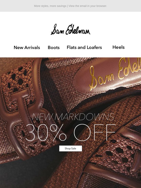 Fresh markdowns just arrived: 30% Off