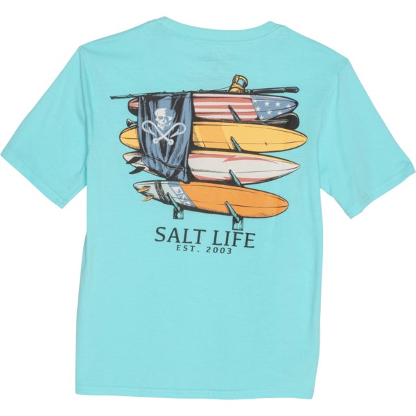 SALT LIFE Big Boys American Quiver Graphic T-Shirt | Aruba | Size Large | Cotton