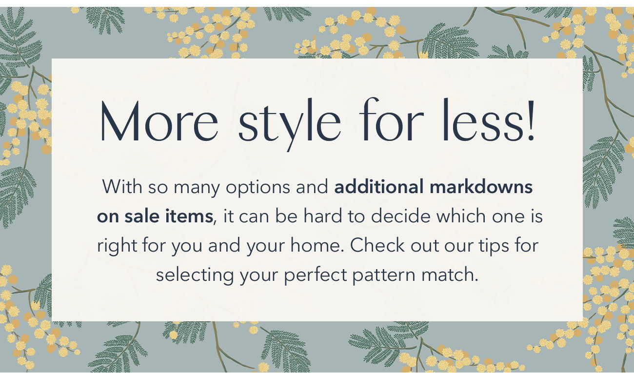 Your perfect pattern match is now 25% off