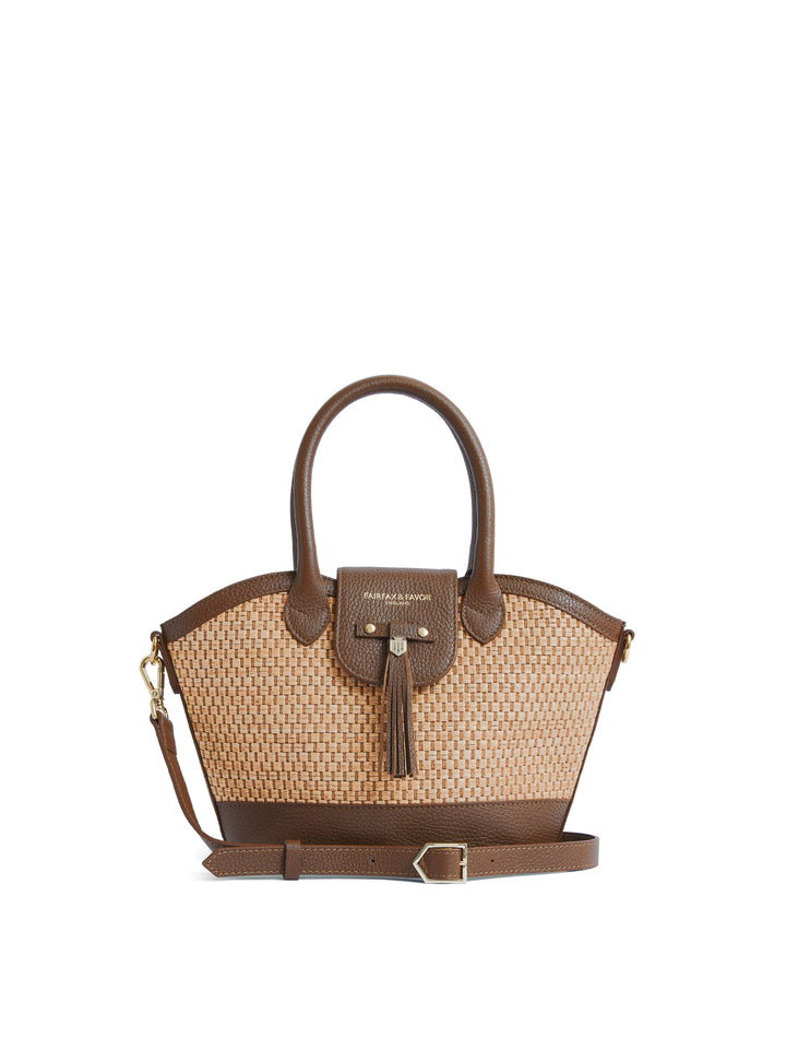 Windsor Tan Crossbody Basket Bag