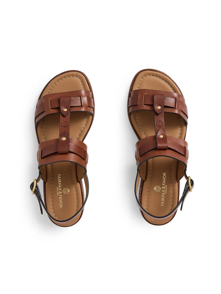 Trimingham Tan Leather Sandals